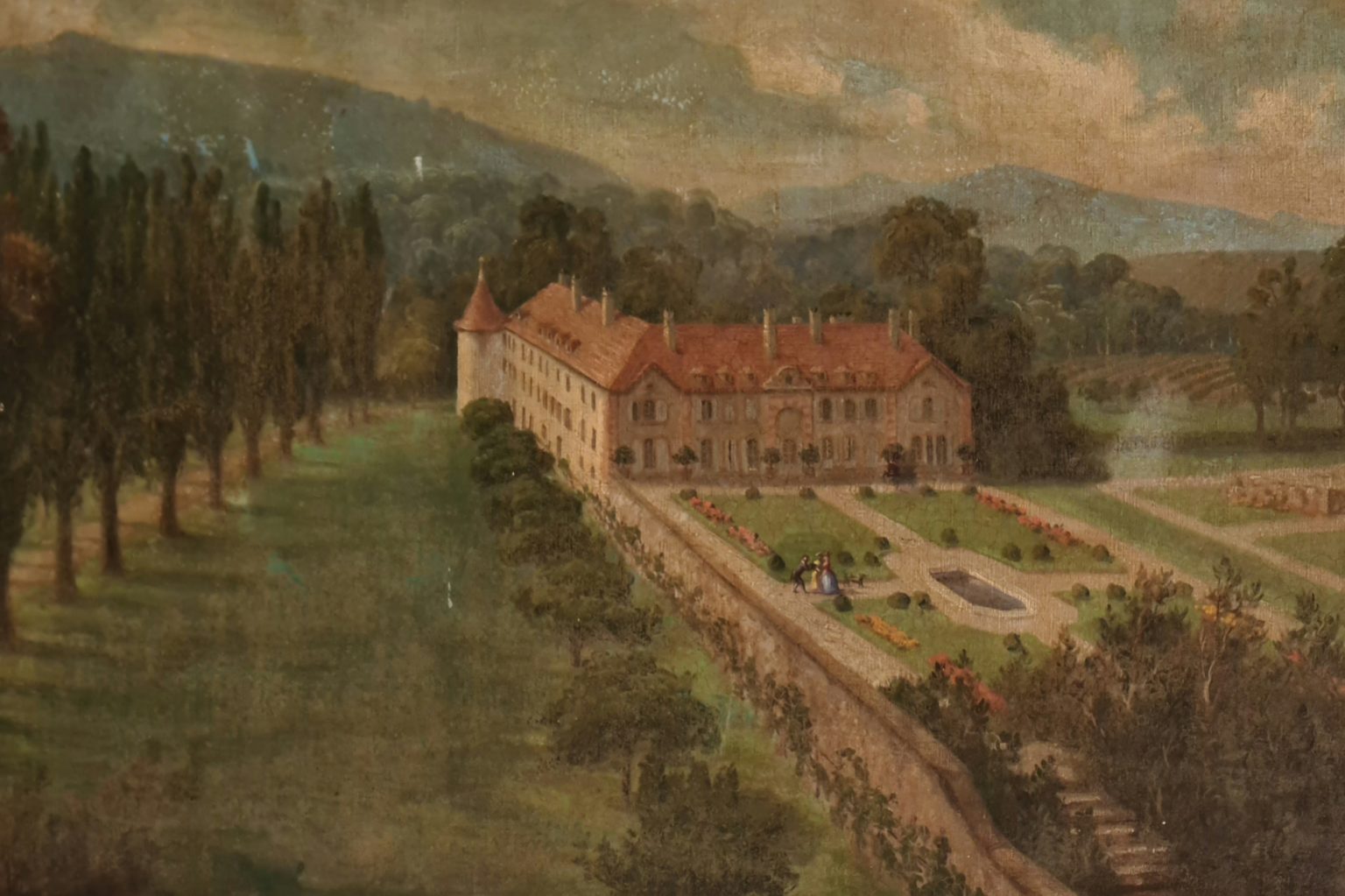 Historisches Gemälde des Château Ollwiller